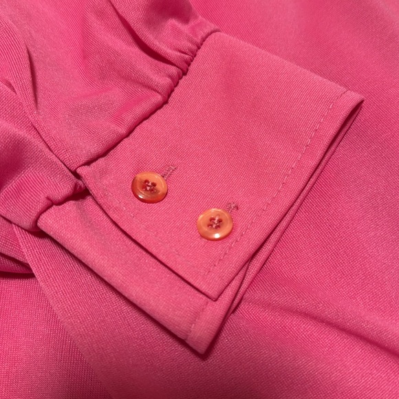 Vintage Bodin Knits bright pink blouse Size 16 - Picture 5 of 5